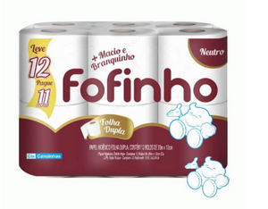 PAPEL HIGIENICO FOFINHO 12 ROLOS 30M